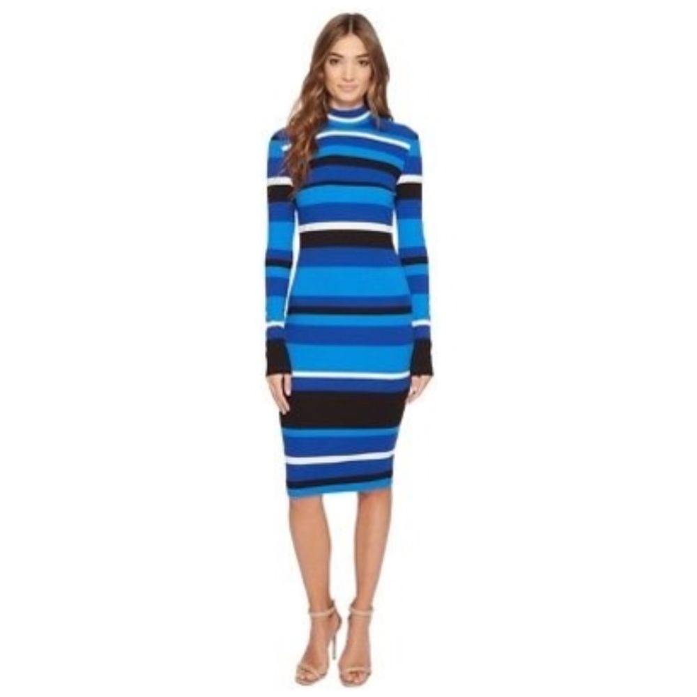 •Catherine Malandrino• Blue Striped Sweater Dress